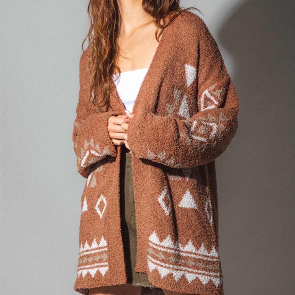MAUVE Aztec Cardigan - Picture 2 of 3